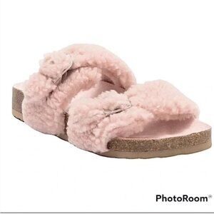 Indigo Rd Sally Faux Fur Slide Sandal women’s Size 6 Light Pink NEW NWT
